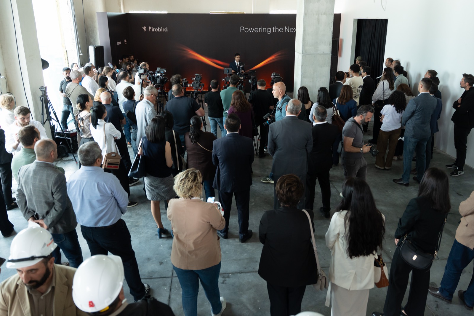 Media visiting the AI data center