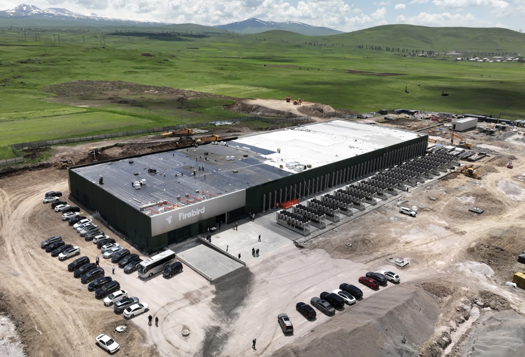 Aerial view of Firebird’s AI data center near Hrazdan, Armenia
